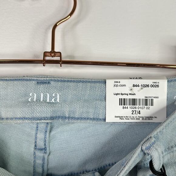 ANA Light Spring Wash Stretchy Mid Rise‎ Super Skinny Jegging Pants Size 27/4 - Picture 7 of 12